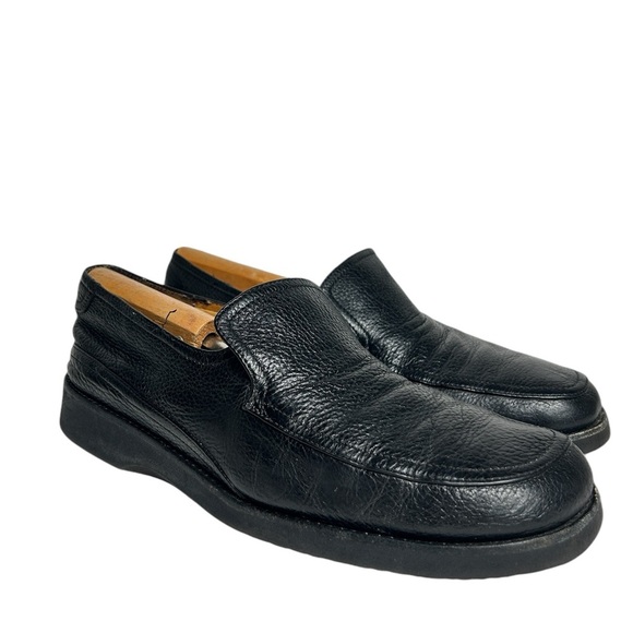 Thierry Rabotin Black Pebbled Leather Loafer Mens Sz. 12.5 - Picture 1 of 9